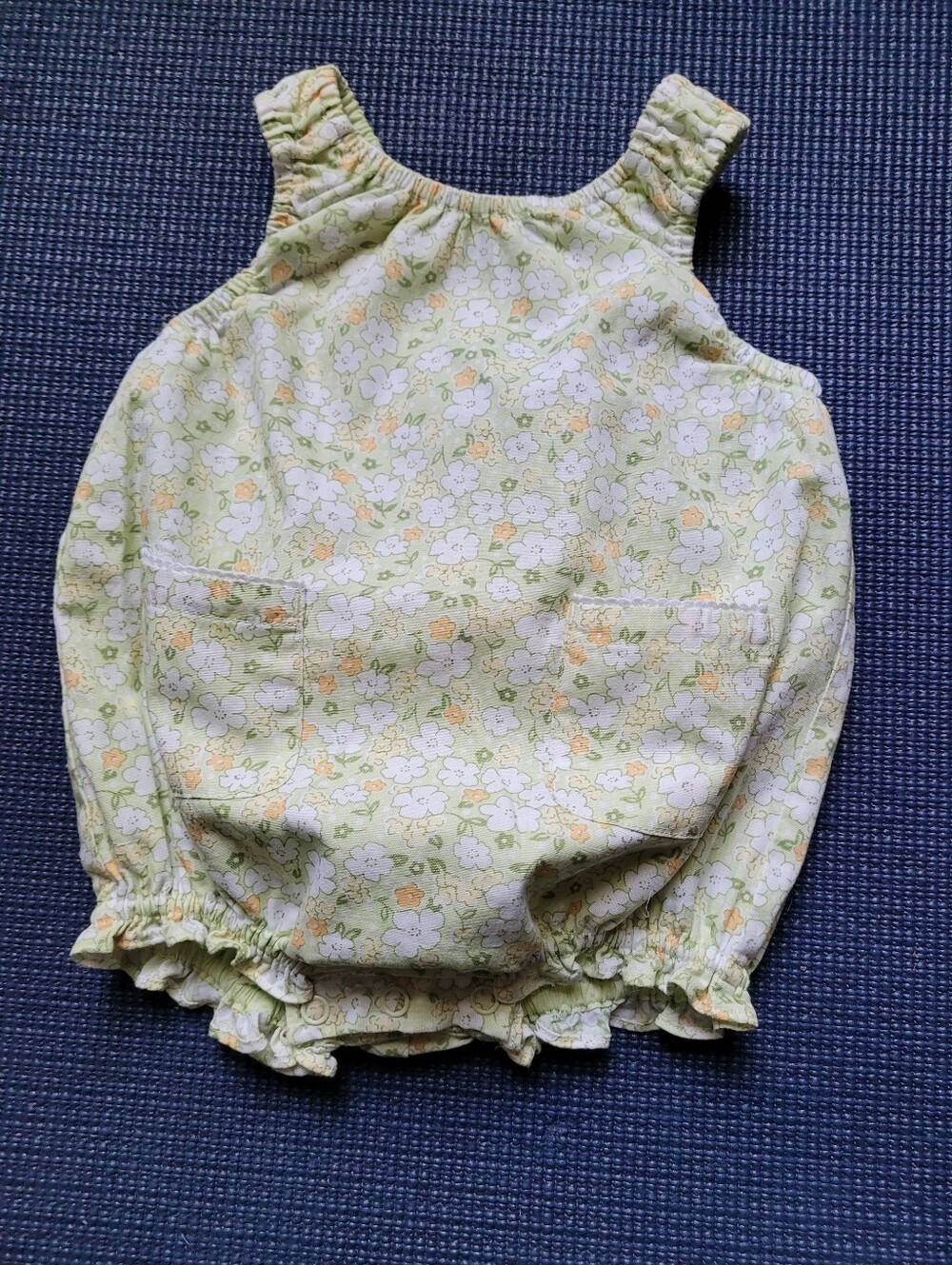Janie and Jack Green Floral Sunsuit 0-3 mth NWT